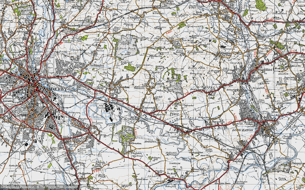 Old Map of Moravian Settlement, 1946 in 1946