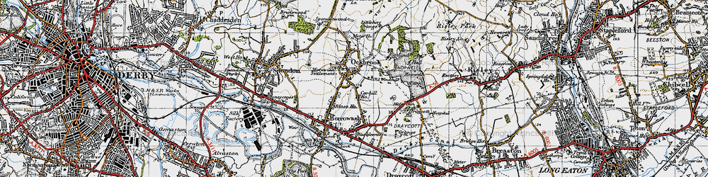 Old map of Moravian Settlement in 1946