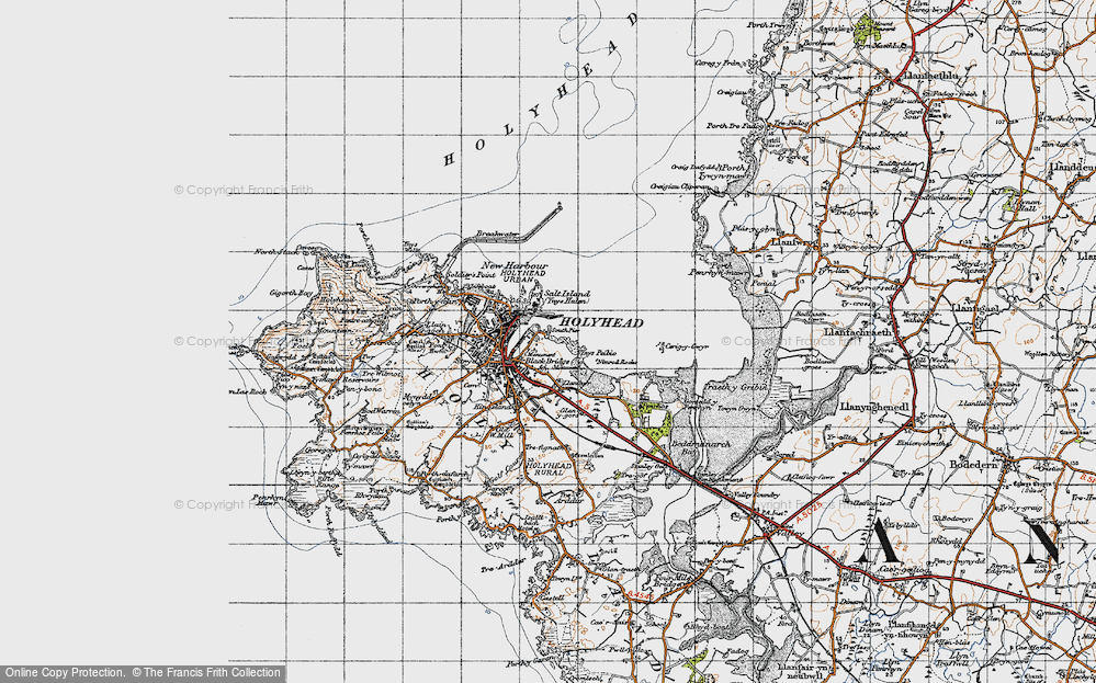 Old Map of Môrawelon, 1947 in 1947