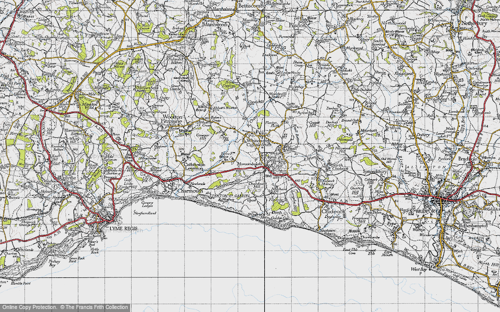Old Map of Morcombelake, 1945 in 1945