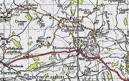 Old map of Morcombelake in 1945