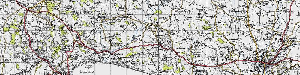 Old map of Morcombelake in 1945
