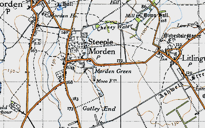 Old map of Morden Green in 1946