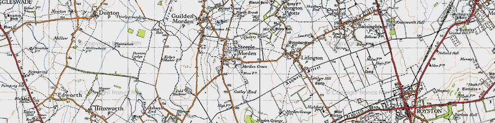 Old map of Morden Green in 1946