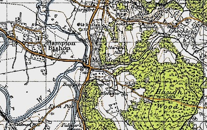 Old map of Mordiford in 1947