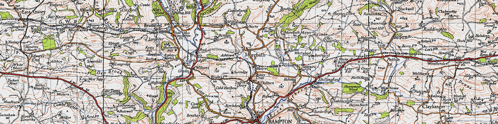 Old map of Bonny Cross in 1946