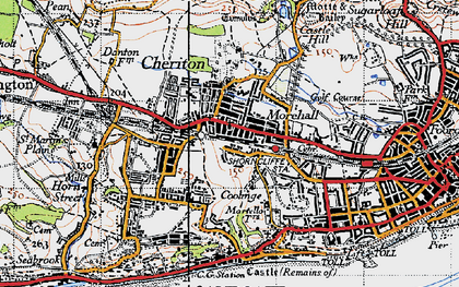 Old map of Morehall in 1947