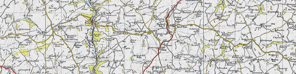 Old map of Moreleigh in 1946