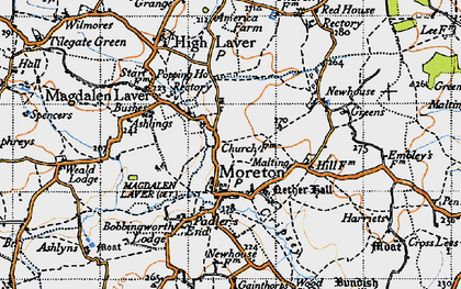 Old map of Moreton in 1946