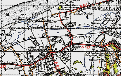 Old map of Moreton in 1947