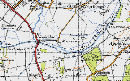 Old map of Appleton Lower Common in 1947