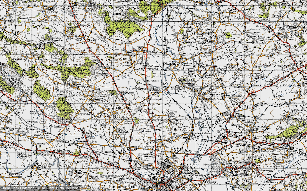 Old Map of Moreton on Lugg, 1947 in 1947