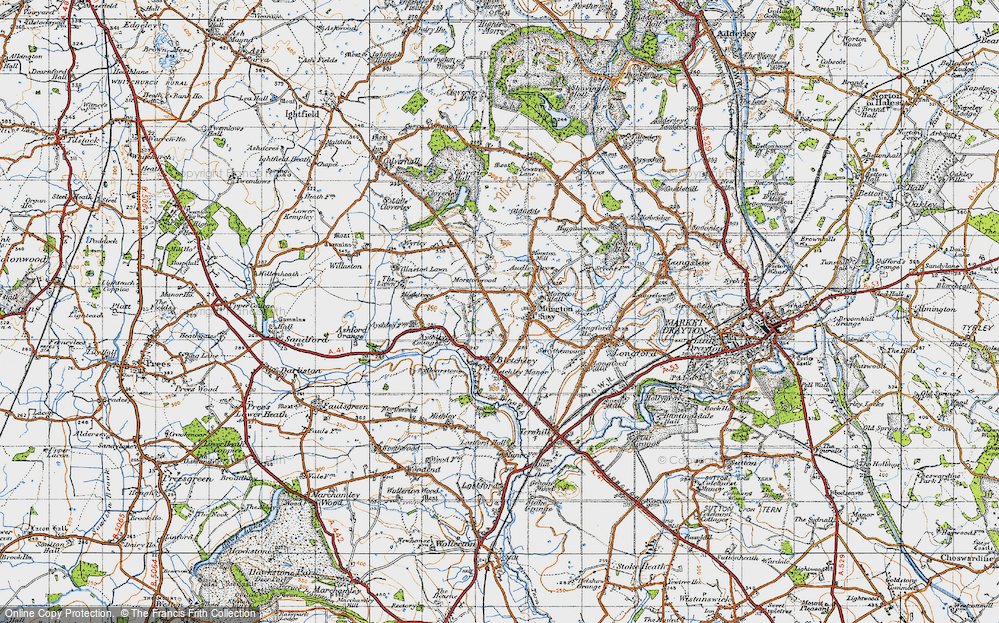 Old Map of Moreton Say, 1947 in 1947