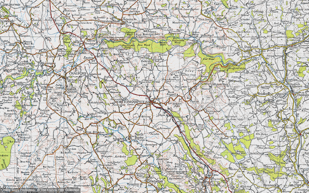 Old Map of Moretonhampstead, 1946 in 1946