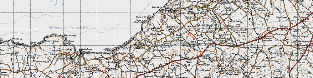 Old map of Morfa in 1947