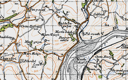 Old map of Morfa Bach in 1946
