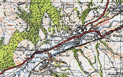 Old map of Morfa Glas in 1947