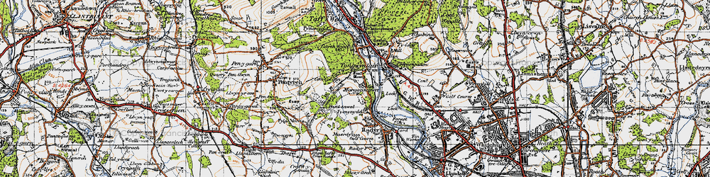 Old map of Morganstown in 1947