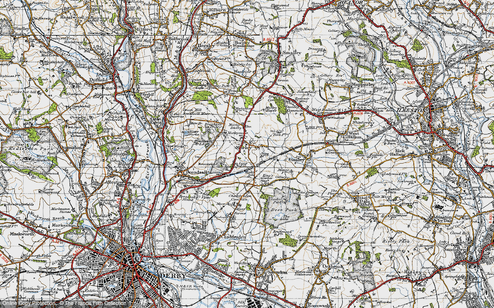 Old Map of Morley, 1946 in 1946