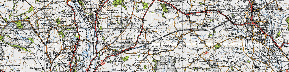 Old map of Morley in 1946