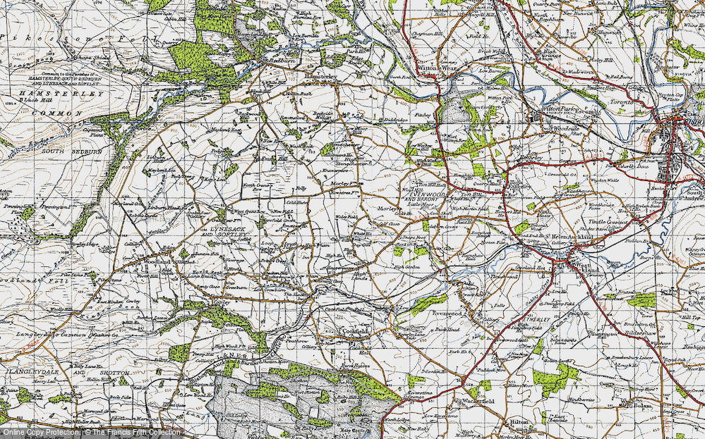 Old Map of Morley, 1947 in 1947