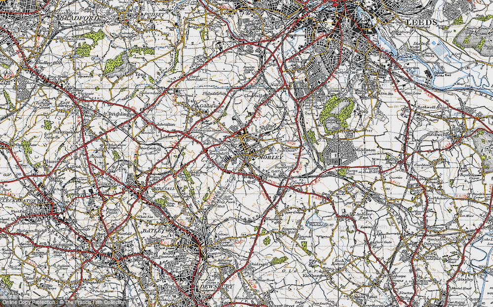 Old Map of Morley, 1947 in 1947