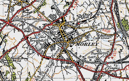 Old map of Morley in 1947