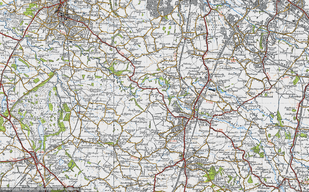 Old Map of Morley Green, 1947 in 1947