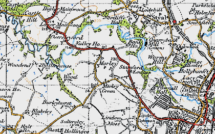 Old map of Morley Green in 1947