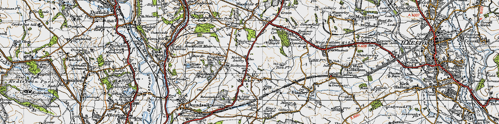 Old map of Morley Smithy in 1946