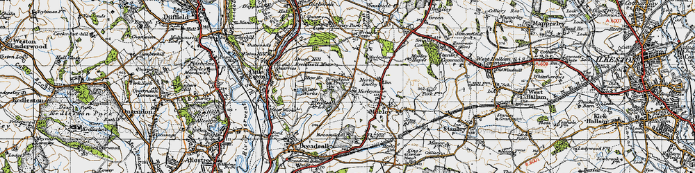 Old map of Breadsall Priory (Hotel) in 1946