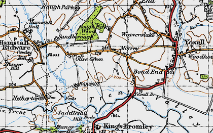 Old map of Morrey in 1946