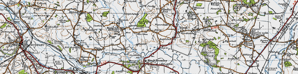 Old map of Morrey in 1946
