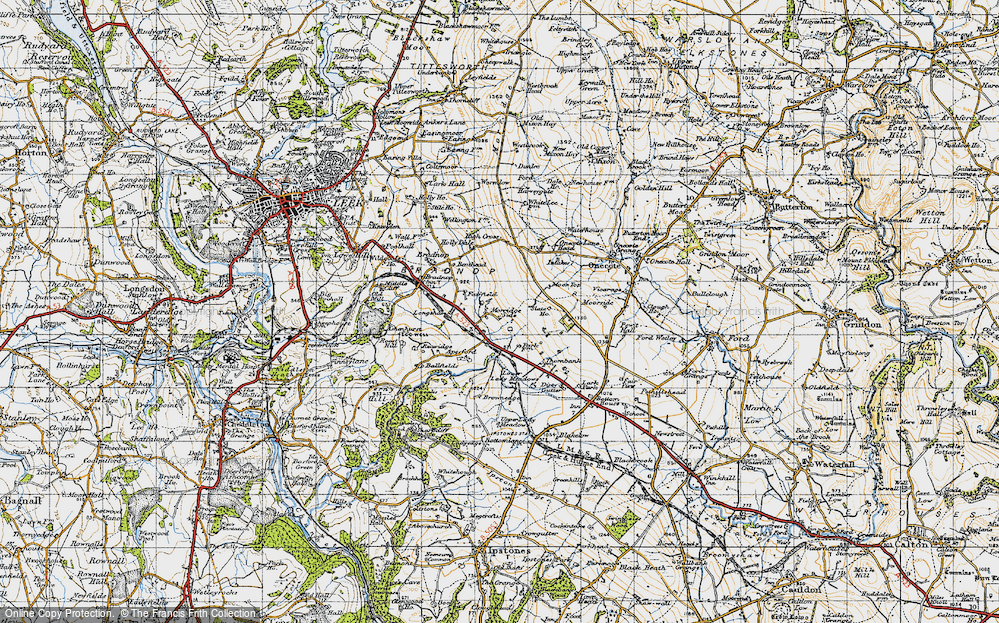 Old Map of Morridge Side, 1947 in 1947