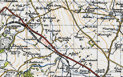Old map of Morridge Side in 1947