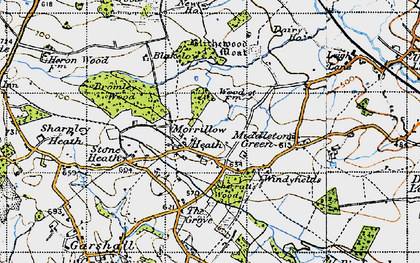 Old map of Morrilow Heath in 1946