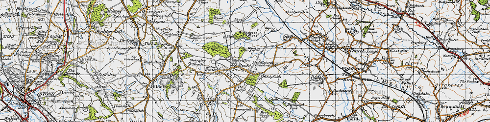 Old map of Morrilow Heath in 1946