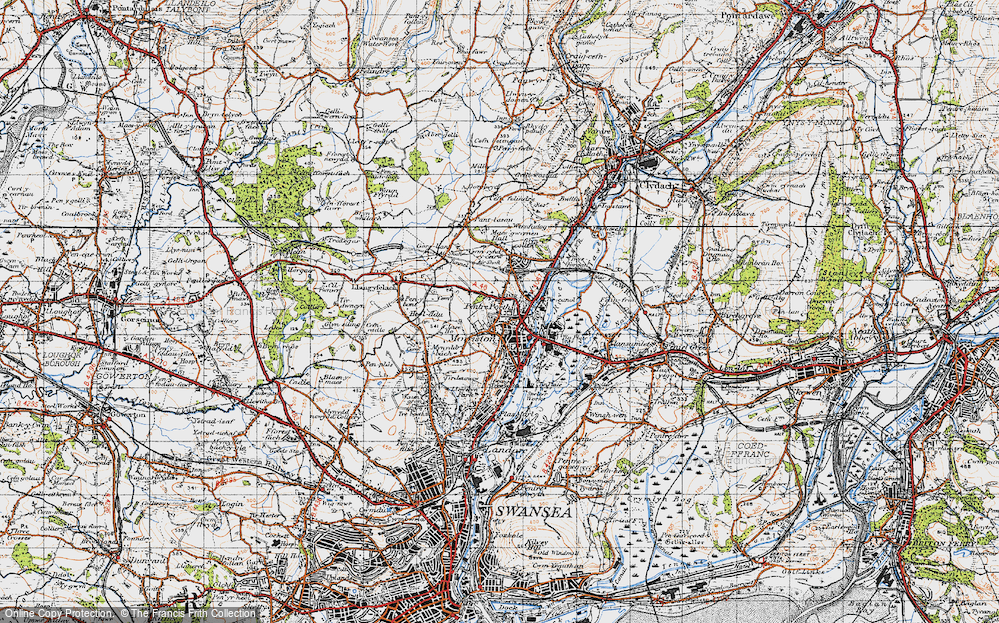 Old Map of Morriston, 1947 in 1947