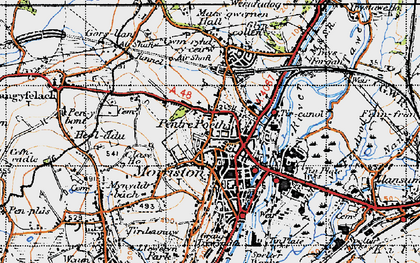 Old map of Morriston in 1947