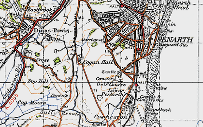 Old map of Morristown in 1947