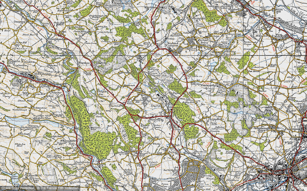 Old Map of Mortomley, 1947 in 1947