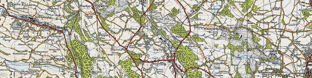 Old map of Mortomley in 1947