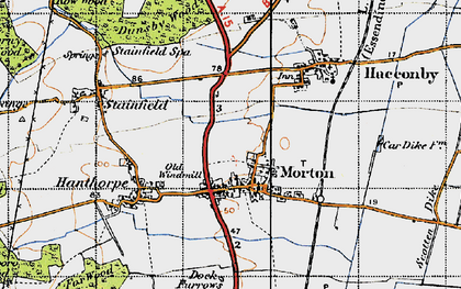 Old map of Morton in 1946