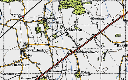 Old map of Morton in 1947