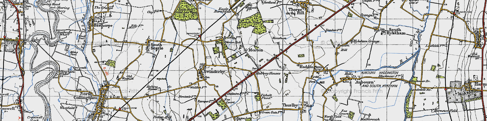 Old map of Morton in 1947