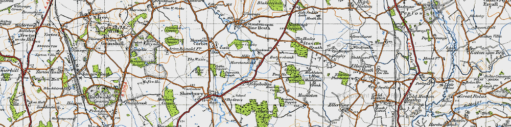 Old map of Morton Mill in 1947