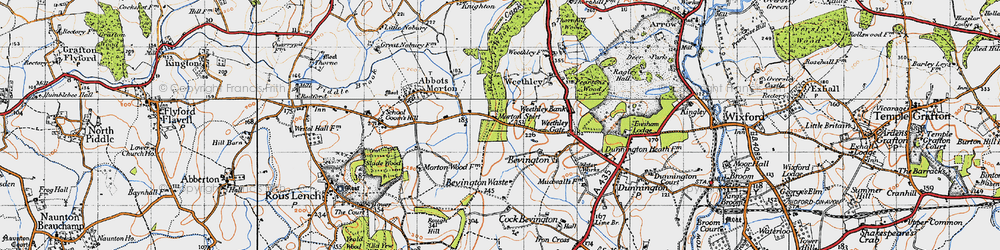 Old map of Morton Spirt in 1947