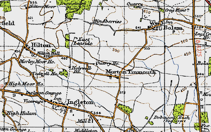Old map of Morton Tinmouth in 1947
