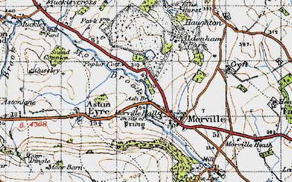 Old map of Ash Bridge in 1947