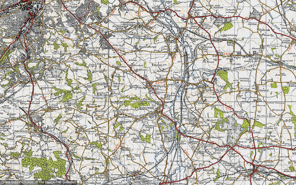 Old Map of Mosborough, 1947 in 1947